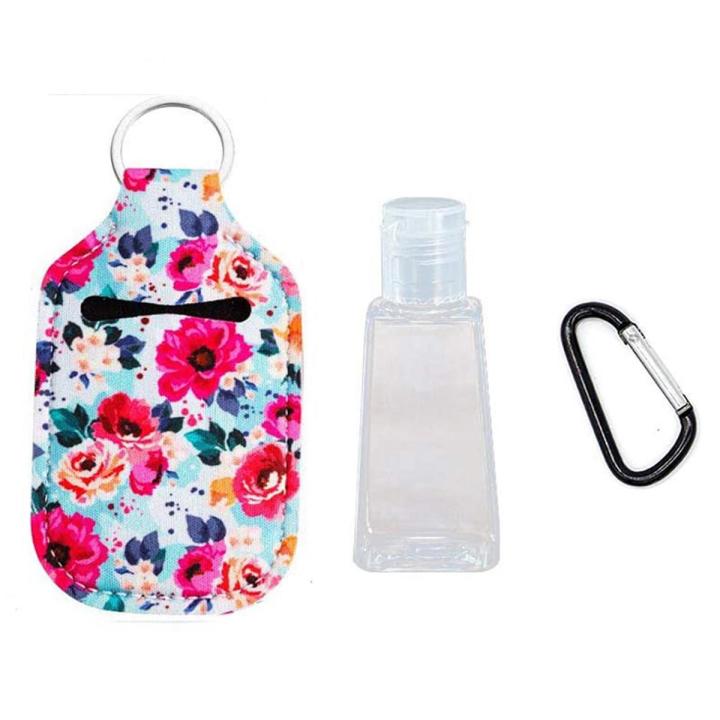 MARTIN1 30ml Refillable Bottles Travel Cosmetic Container Spray bottle with Keychain Holder Portable with Bottle Cover Reusable High Quality Hand Sanitizer Bottles