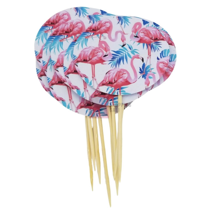 Flamingo%20Cupcake%20Toppers%20-%202.5%20Inch%20-%20Flamingo%20Themed%20Party%20-%20Pink%20-%20Girls%20-%20Pack%20Of%2010%20-%20Image%202