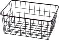 Set of 2 Wire Storage Basket Bins Organizer, Metal Wire Basket Freezer Storage Organizer Bins with Handles for Kitchen Cabinets, Pantry, Closets, Bedrooms, Bathrooms,Freezer,28.5x22x12cm. 