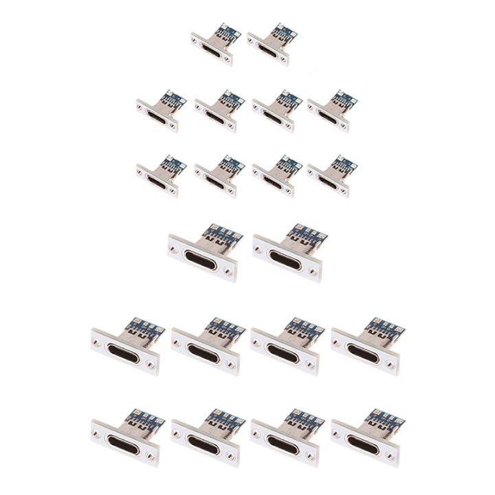 10pcs%20USB%203.1%20Type%20C%20Socket%20Fixing%20Plate%20Type-C%20USB%20Jack%203.1%20Type-C%202Pin%204Pin%20Female%20Connector%20Jack%20Charging%20Port%20Jing%20-%20Image%205