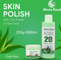 Moon Touch Aloe Vera Skin Polisher (1000ml + 250g) – Hydrating & Brightening Formula | Enhances Skin Volume, Softness & Natural Glow. 
