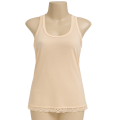 (Hygein: Largest Variety of Periods Care products) Hygein Shameez for Girls, Sleeveless Vest Camisole Slip Shameez for Women, Shameez for Ladies, Shameez for Women Inner wear with thick stripes Lace Cotton Soft Stretchy Free Size in Red , Skin and white. 