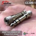 3.5mm to 6.5mm Stereo Headphone Jack to 1/8 to 1/4 Jack Adapter Converter For Soundking CC309-1 - Professional Audio Jack Connector. 