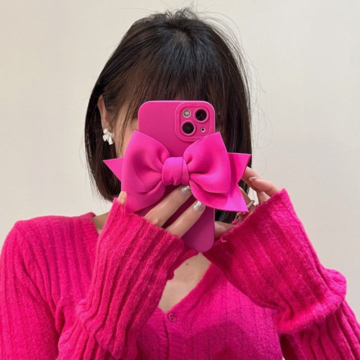 Fashion%20Sweet%20cool%20rose%20red%20three-dimensional%20bow%20suitable%20for%20ipone%2015%20promax%20%20iPhone13pro/max%20apple%2012%20mobile%20phone%20case%2011%20xs/xr%20-%20Image%203