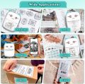 Pocket Inkless Mini Printer - 12 x Sticky Paper Roll & 12 x Thermal Paper Roll - Thermal Portable Bluetooth Wireless Mini Printer For Kids - For Photo, Picture, Office Receipt, Label Note, QR Code - Compatible With IOS & Android - Pink & Blue. 