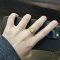 New 2023 Gold Ring Punk Watch Shape Design Opening Rings Girl Gift. 