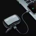 TWS Wireless M10 Earbuds with Touch Control LED Power Display - 3500MAH Power Bank - In Ear Earbuds. 