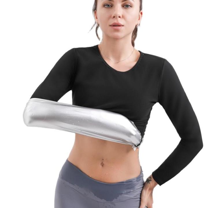 Sauna Suit for Women Weight Loss Short Sleeve Sauna Shirt Sweat Vest Fitness Slimming Body Waist Trainer Vest Workout