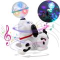 Dancing Dog With 360 Degree Rotating - White. 