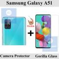 Samsung Galaxy A51 Unbreakable Gorilla Glass Premium High Quality Tempered Glass Screen Protector + Back Camera 9H Gorilla Flexible Protector For Samsung Galaxy A51. 