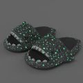 Fluorescence Shark Slippers Man Women The Dark Night 4cm Thick Soles Women Slipper Couples Home Flip Flops Luminous Shark Slides. 
