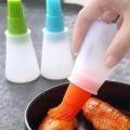 Kitchen Accessories 1Pcs Silicone oil brush liquid grill bottle baking brushes cake pastry oil pen BBQ utensil basting brush oil bottle silicone oil bottle with Brush - Random Color. 