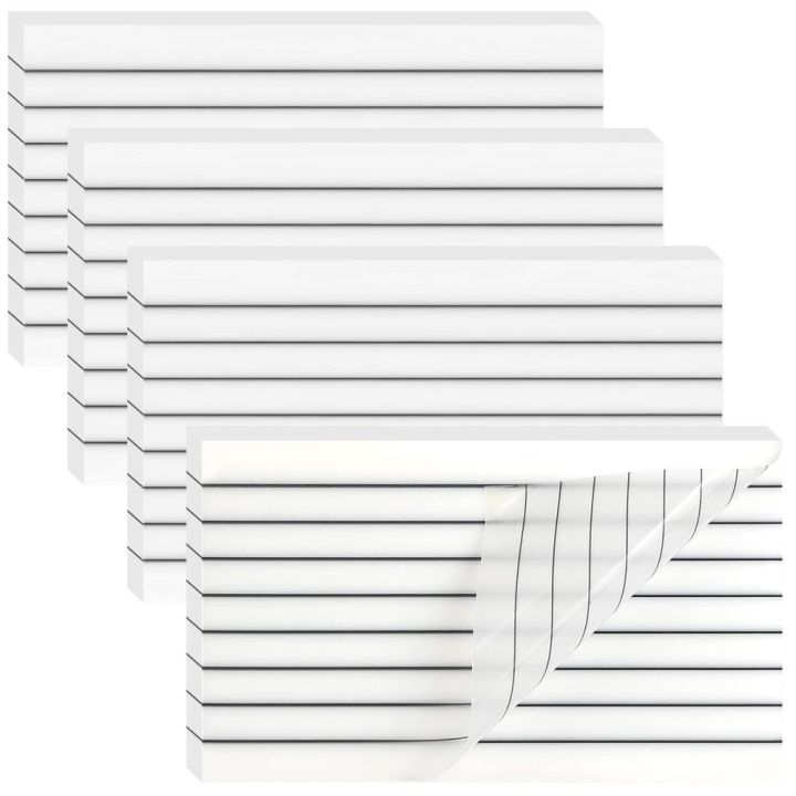 4 Pads 4 Pads Transparent Sticky Notes Post Memo with Line Translucent