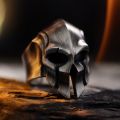 Squid Game BOSS Spartan Mask Skull Vintage Titanium Steel Men Punk Fashion Jewelry Finger Rings Cincin. 
