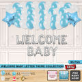 Welcome Baby Foil Balloon Theme Collection, Baby Announcement Myler Helium Ballon, Its a Boy It's a Girl, For Baby Born Day Birthday Ceremony Letter Parties Decor Party Supplies  Welcome Home Decor Party Supplies Decoration : dfy6SsQ1. 