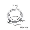 Premium Stainless Steel Jewellery – Corroded Three Peach Heart Bracelet for Women and Couples Gift. 