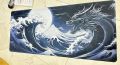 Gaming Mouse Pad Large XXL (900 X 400 X 4 MM) Thick Extended Mouse Mat Non-Slip Spill-Resistant Desk Pad with Special-Textured Surface, Anti-Fray Stitched Edges for Keyboard, PC - Black. 