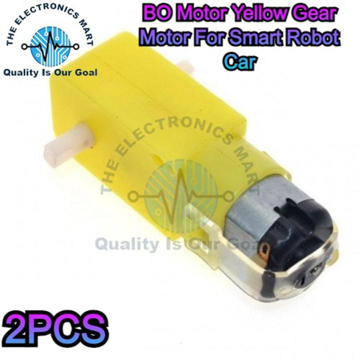 2PCS BO Motor Yellow Gear Motor For Smart Robot Car In Pakistan