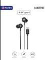 Original Ronin R-27 Type-C Metal Handsfree | Magical Sound | Enhanced Deep Bass | 10mm Driver + High-Fidelity Sound | In-Line Mic & Controls | Type-C Wired Earphones for Music, Calling & Gaming |Best Earphone| 1 Year Official Warranty | Ronin Handfree. 