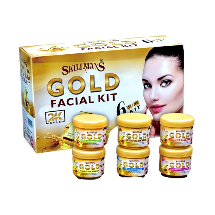 SkillMans 24K Professional Gold Facial Kit 6x100ml