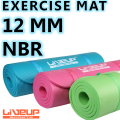 Yoga Mat - 12 mm NBR Rubber - Premium Quality Professional Standard Matt for Exercise, Fitness Training and Home Gym Workouts. 