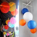 2 pcs 12inch Round Paper Hanging Lanterns lamps for Birthday, Bridal Shower, Wedding Anniversary Party Home Festival Decoration. 