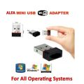 ALFA Mini Wifi Adapter / Wifi Dongle 802.11n WiFi 2.4GHz Small Wireless LAN Network Card External USB Adapter. 