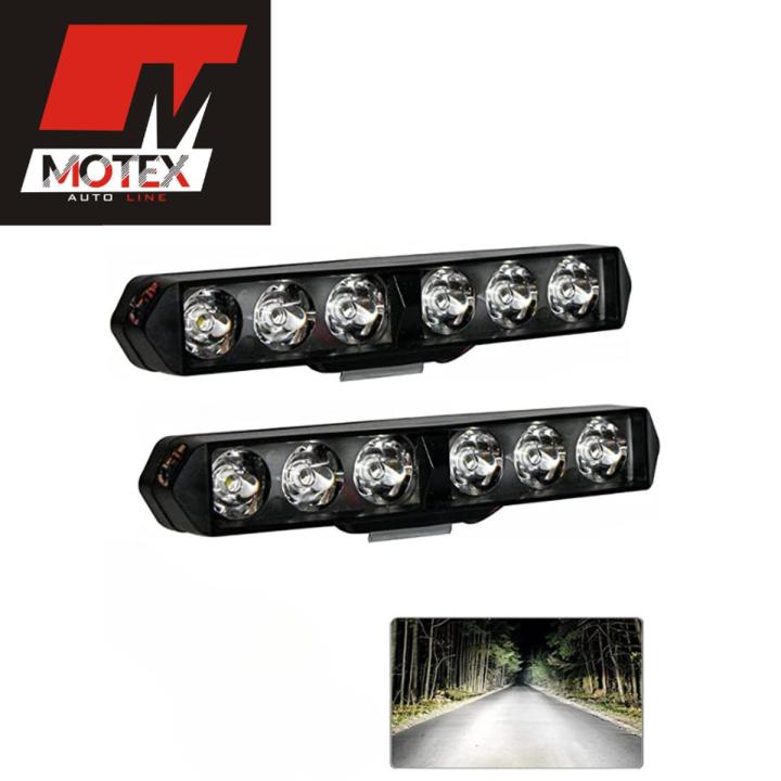 Universal 6 LED Bar Shape New Design LED Light With Flasher Essential Accessory For Tourist, Led Light Headlight Bulb High Power Flasher , Accessories Lighting, 1 PCS 12V Motex Auto Line