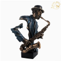 Modern Music Saxophone Bust Statue. 