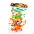 Dinosaur toy pack 6 PCs set hard Unbreakable Rubber Material extra efficient quality flourecent Colours. 