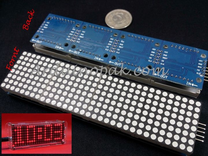 4%20MAX7219%208x8%20dot%20matrix%20display%20Arduino%20-%20Image%202