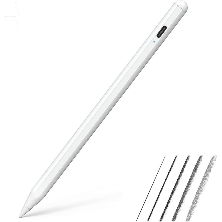 TOCLL Stylus Pen for i-Pad 2018-2023 with Palm Rejection, Magnetically Attached, Active Stylus Pencil Compatible with i-Pad Pro 11" (1/2), Pro 12.9" (3/4/5), for i-Pad 6/7/8/9, Air 3/4/5, Mini 5/6
