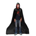【Hot New Release】Gothic Hooded Unisex Cloak Wicca Robe Medieval Witchcraft Cape Halloween Costume Black - Black (black). 