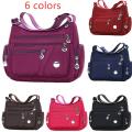 6 Colors Waterproof Nylon Bag Fashion Women Single Shoulder Bag Crossbody Bag. 