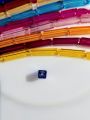 15 Glass Crystal Transparent Multicolor 20mm Square Tube Beads for DIY, Jewelry Making, Crafting – 20mm Long Stick Shape Beads | 28 pcs Mix Set. 