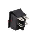 Spreeshop 2X Red Light Illuminated 4 Pin DPST ON/OFF Snap in Rocker Switch 16A 20A 250V AC. 