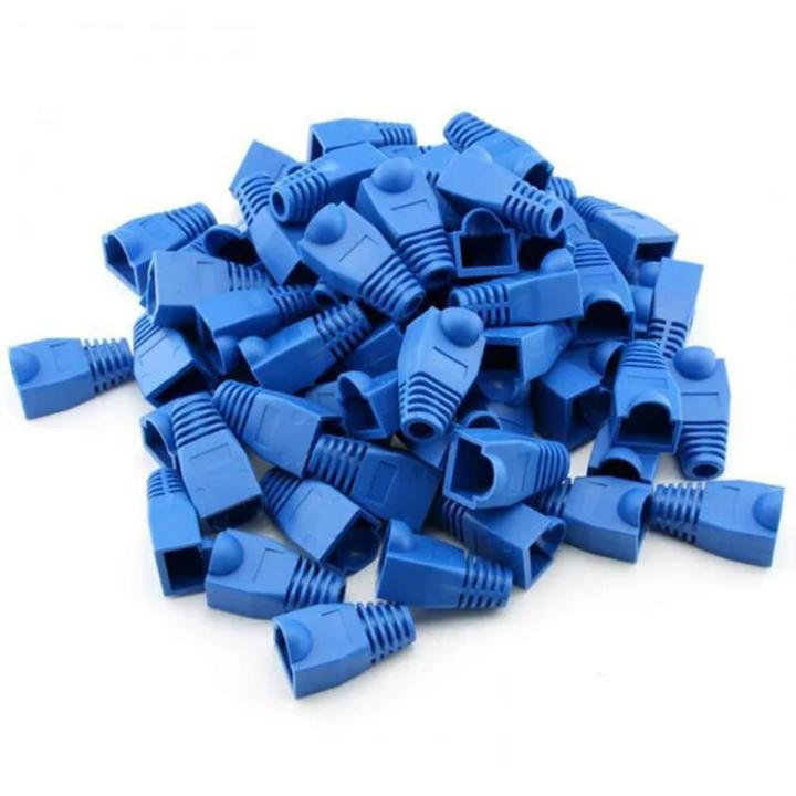 20x RJ45 Connector Boots For Cat5 Cat5e Cat6 Cate7 Strain Relief Rubber ...