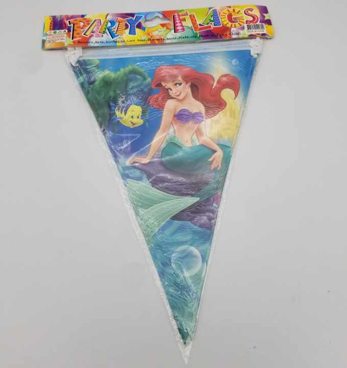 MERMAID FLAGS BANNER PACK OF 10 MERMAID THEME FLAGS BUNTINGS