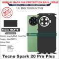 Tecno Spark 20 pro plus full Back 360 Protection skin wrap with sides and camera protection premium quality full cover. 