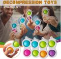 【Hot sale NEW! Fidget Toy Fat Brain Simpl Dimpl Key Chain Stress Release Toy Silicone Push Pop Educational Toddler Baby Early Learning Toys -wewe.