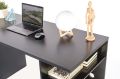 Computer Desk with Shelves, Home Office Desk Writing Workstation for Large Monitor Stand, Gamer Table Wood Desk, Gaming Computer Desk (Black and White). 