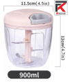 Manual Speedy Chopper | Manual Hand Pull Chopper | Large Speedy Chopper 5 Blades 900ml | Vegetable Cutter and Slicer | Multifunctional Food Processor. 