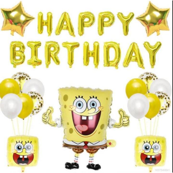 Spongebob Happy Birthday Decoration Set Of 66 Pcs