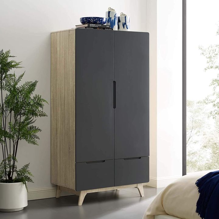Premium Wooden Wardrobe Cupboard - Almari Closet Cabinet for Clothes