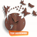 Ksa Fairy Wall clock With Stars & Butterflies and Glow In Dark. 