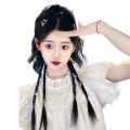 Dyed Blue Water Ripple Boxing Braid Ponytail Wig Braid Artificial Hair Dopamine Grip Waterfall Curly Hair High Ponytail. 