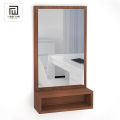 Wood Dressing Wall Mirrors/Wall Hanging Dressing Mirrors with Shelf/Decorative Wall Mirror/Dressing Table for Bedroom Living Room. 
