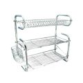 3 layer G shape Best Quality Dish Rack Stainless Steel Plate Stand Kitchen Rack Stand Cutlery holder Organizer Kitchen Accessories. 