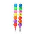 5*7 Color Crayons Cartoon Smiley Face Expression Candy Gourd Pen Children Students Painting Stationery School Office Supplies. 