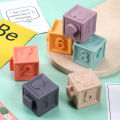 Children's soft rubber embossed large soft building blocks baby baby early education cognitive puzzle stacking can nibble toys. 